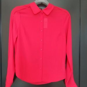 Bright Red Work Blouse